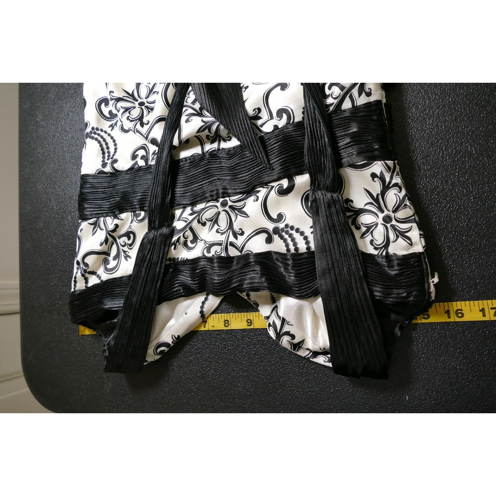 White House Black Market Y2K Silk Halter Top Size 4 Boning Bow Resort Cruise - Picture 8 of 10